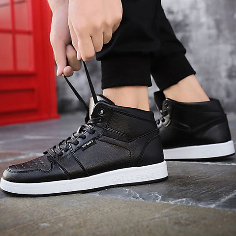 Men casual shoes lace-up designer big size 38-45 high-top sneakers for men damping non-slip vulcanize shoes autumn